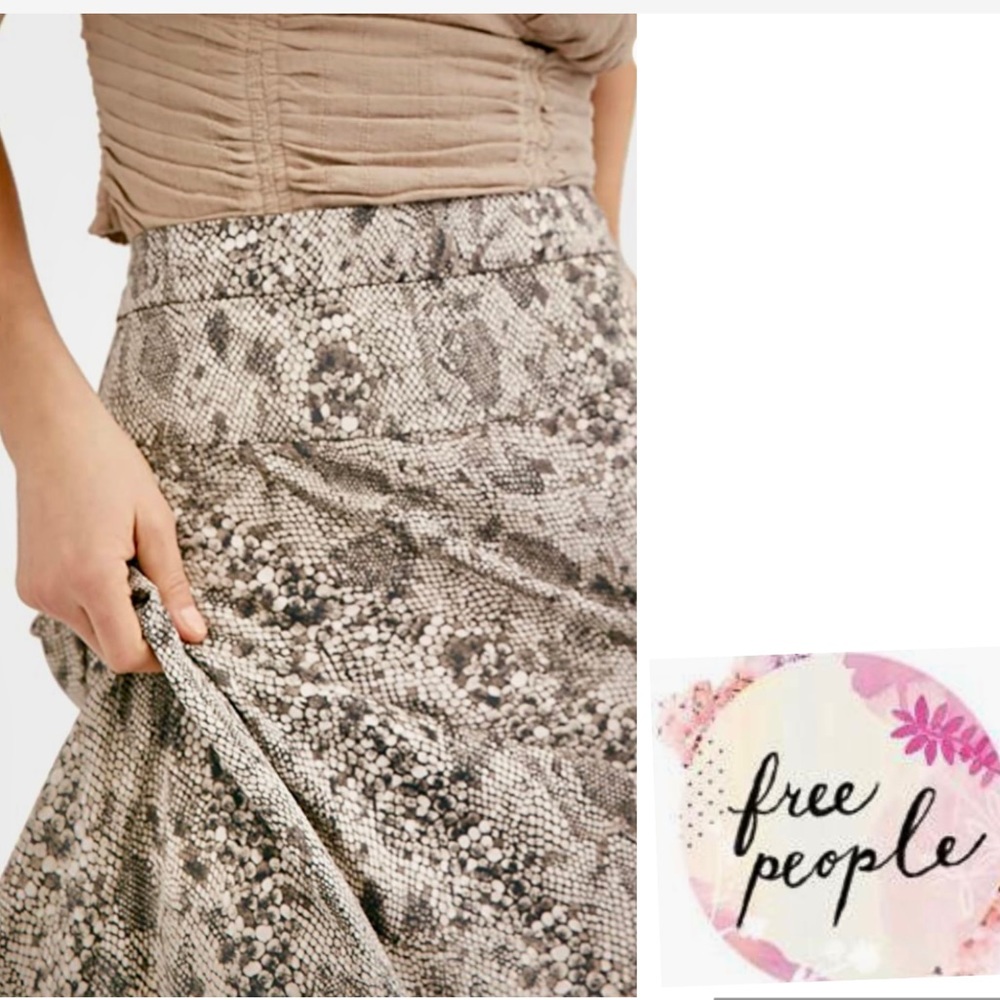 NWOT Free People Normani Bias Midi Skirt - Picture 4 of 10